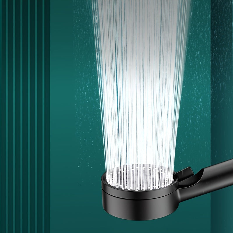 Pressurized handheld shower head with 5 adjustable water modes for a luxurious bathing experience.