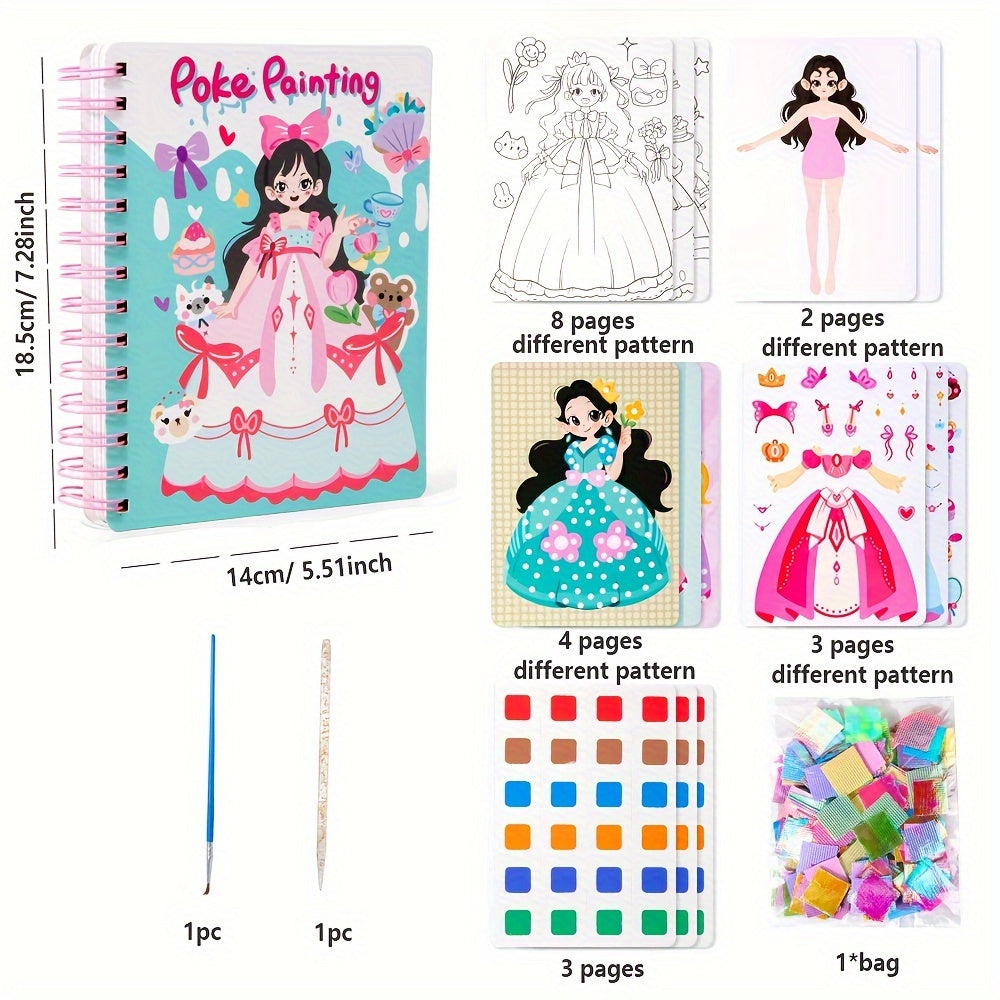 Princess sticker book with multiple creative activities for ages 4+.