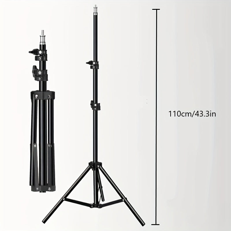 20.32cm Selfie Ring Light on 120.09cm Flexible Tripod Stand