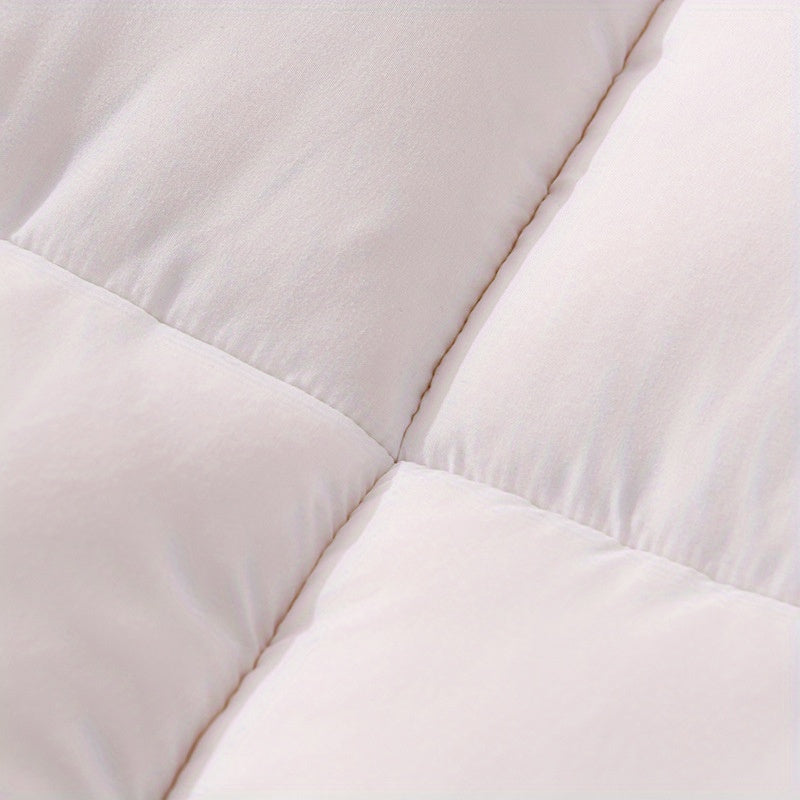 Luxurious quilted mattress pad for ultimate comfort - super soft, breathable, and lightweight. Ideal for outdoor camping, machine washable with polyester fiber filling and fabric.