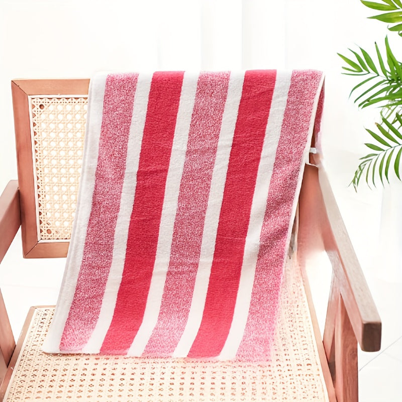 Soft, absorbent striped towel set perfect for home bathrooms - a great Valentine's Day gift.