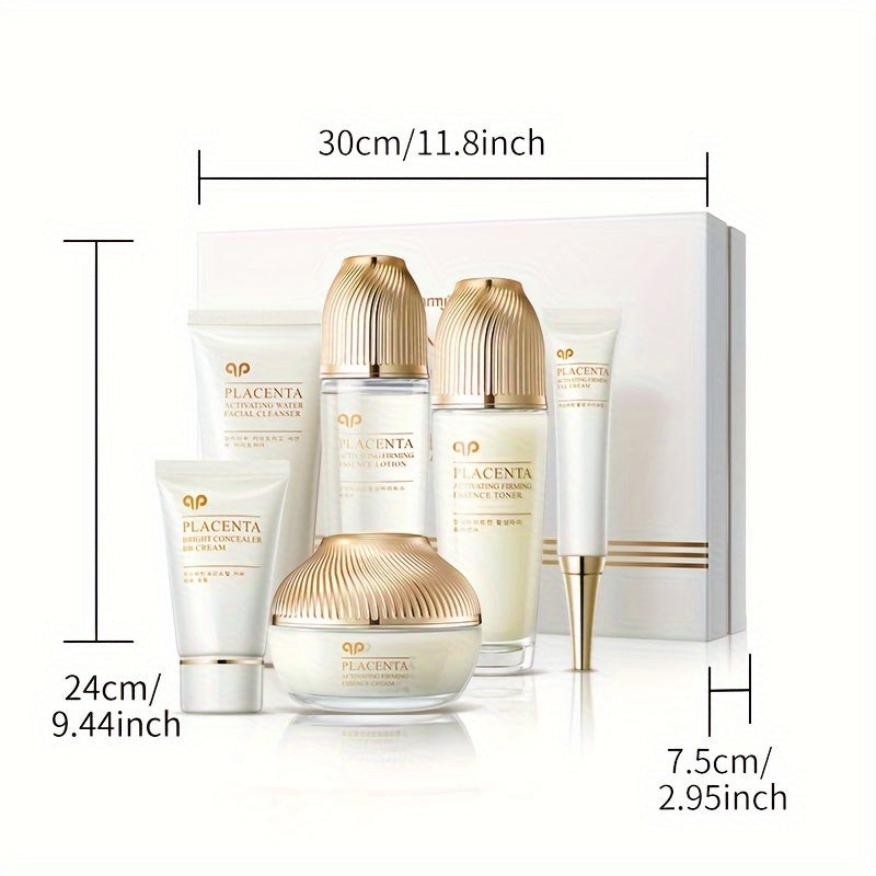 6pcs Korean Beauty Sheep Fetal Extract Active Shaping and Firming Gift Box - Instantly transform teenage skin with 6 steps. Perfect gift for family and friends.