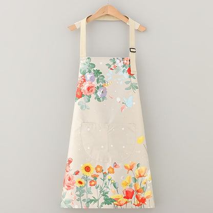 Stylish Butterfly Design Apron made of Polyester - Resistant to Oil and Water, Perfect for Cooking and Gardening