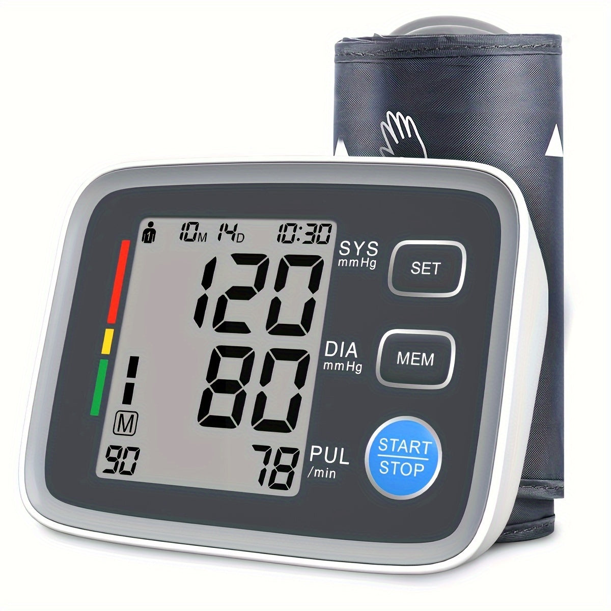 ALPHAMED U80EH Automatic Upper Arm Blood Pressure Monitor with 22.1-43.18 cm Cuff, Digital BP Machine, Battery Powered.