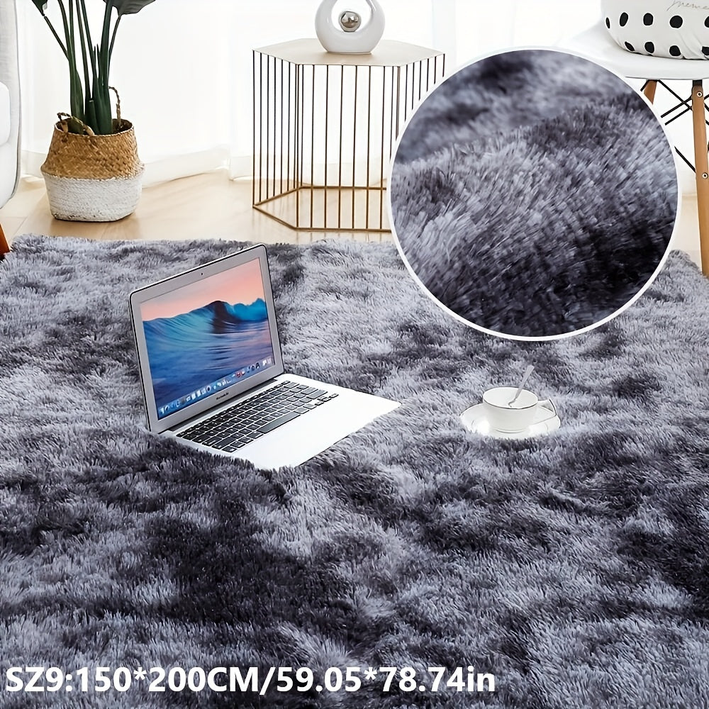 Modern Simple Tie-dyed Plush Soft Carpet - Luxurious and Water-absorbent, Non-slip and Stain-resistant, Ideal for Living Room and Bedroom Areas - Perfect Home Decoration and Area Rug