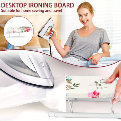 Sturdy Stainless Steel Ironing Board with Collapsible Legs - Ideal for Household, Crafting & On-the-Go.