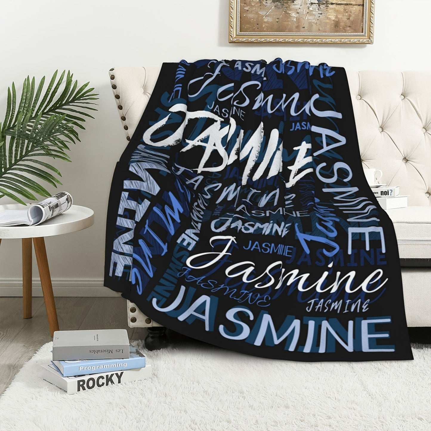 Stay Cozy with Your Own Name on This Soft and Warm Fleece Blanket - Ideal Holiday Gift for Loved Ones, Perfect for Naptime, Camping, and Travel