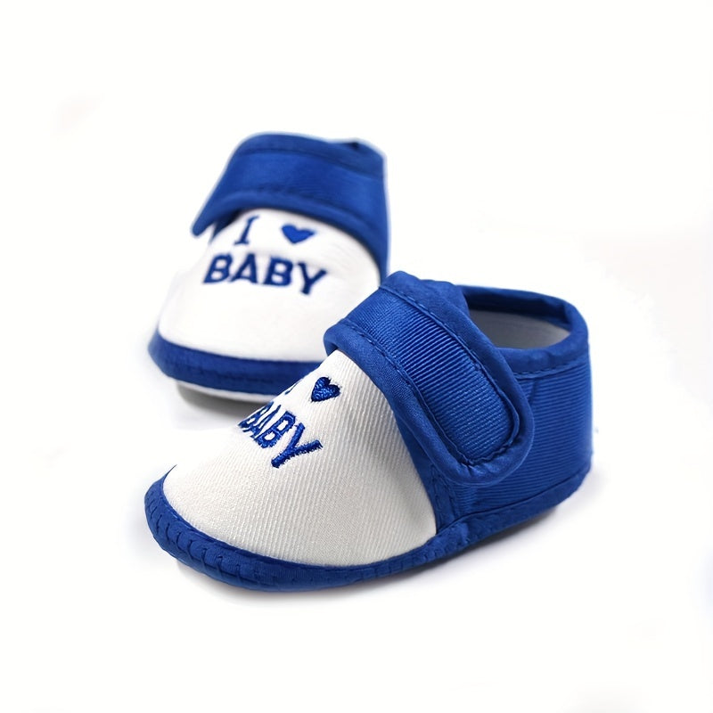 Soft non-slip shoes for baby boys perfect for indoor walking.