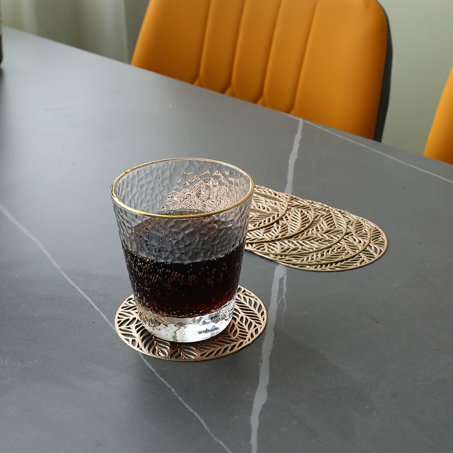 6 heat-resistant PVC coasters for Golden Series tables with anti-slip feature.