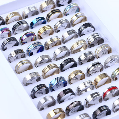 Set of 20 Fashion Rings crafted from durable Stainless Steel featuring a Wide Band and Adorable Heart Design. Perfect for mixing and matching with everyday outfits, suitable for both Men and Women. Comes packaged in an Opp Bag.