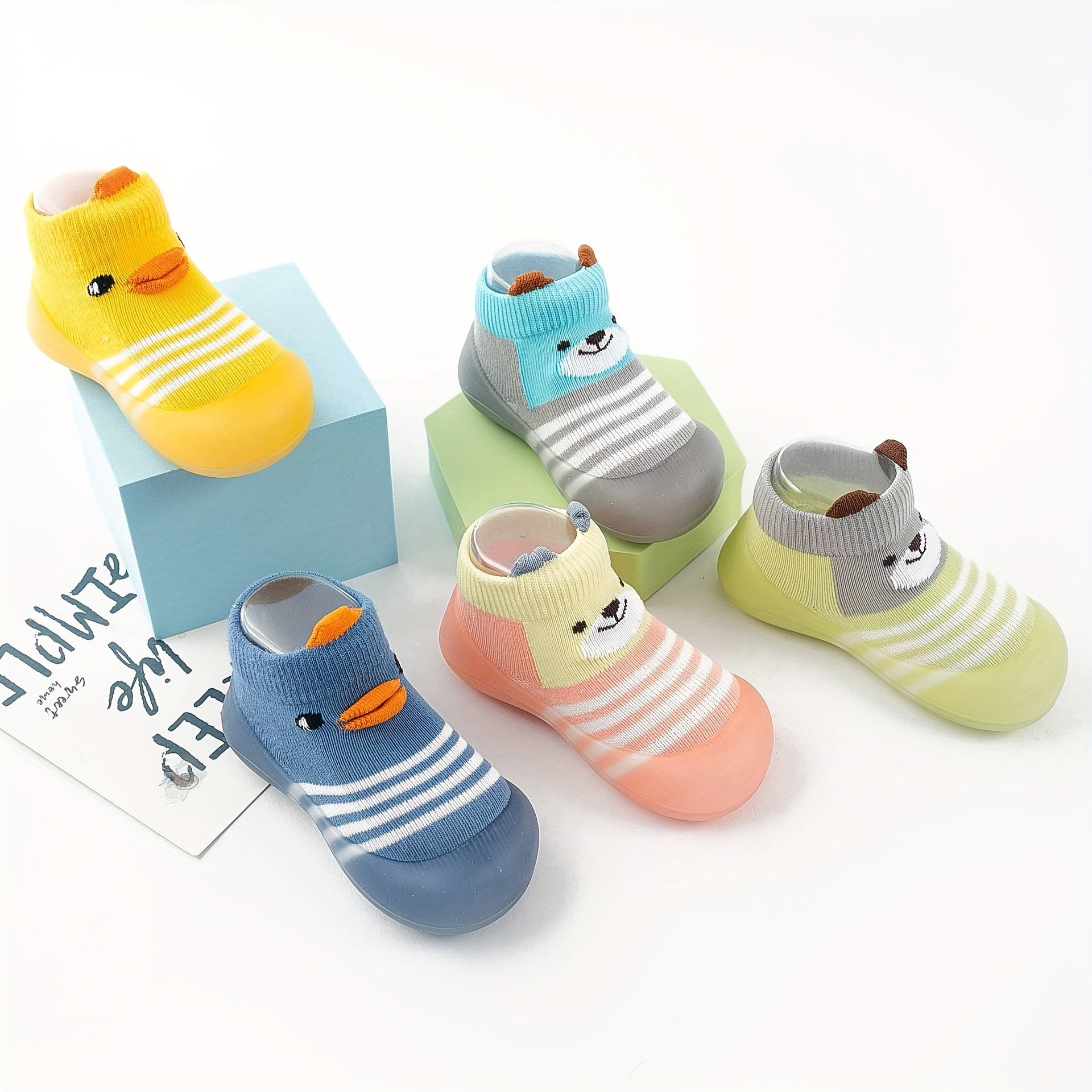 Comfy slip-on sock shoes for baby boys, perfect for indoor and outdoor wear in spring and autumn.