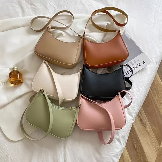 New Women's Fashion Handbag, Retro Solid Color Macaron Small Square Bag - Multifunctional Shoulder Bag - Casual Women's Bag - Available in 3 Colors.