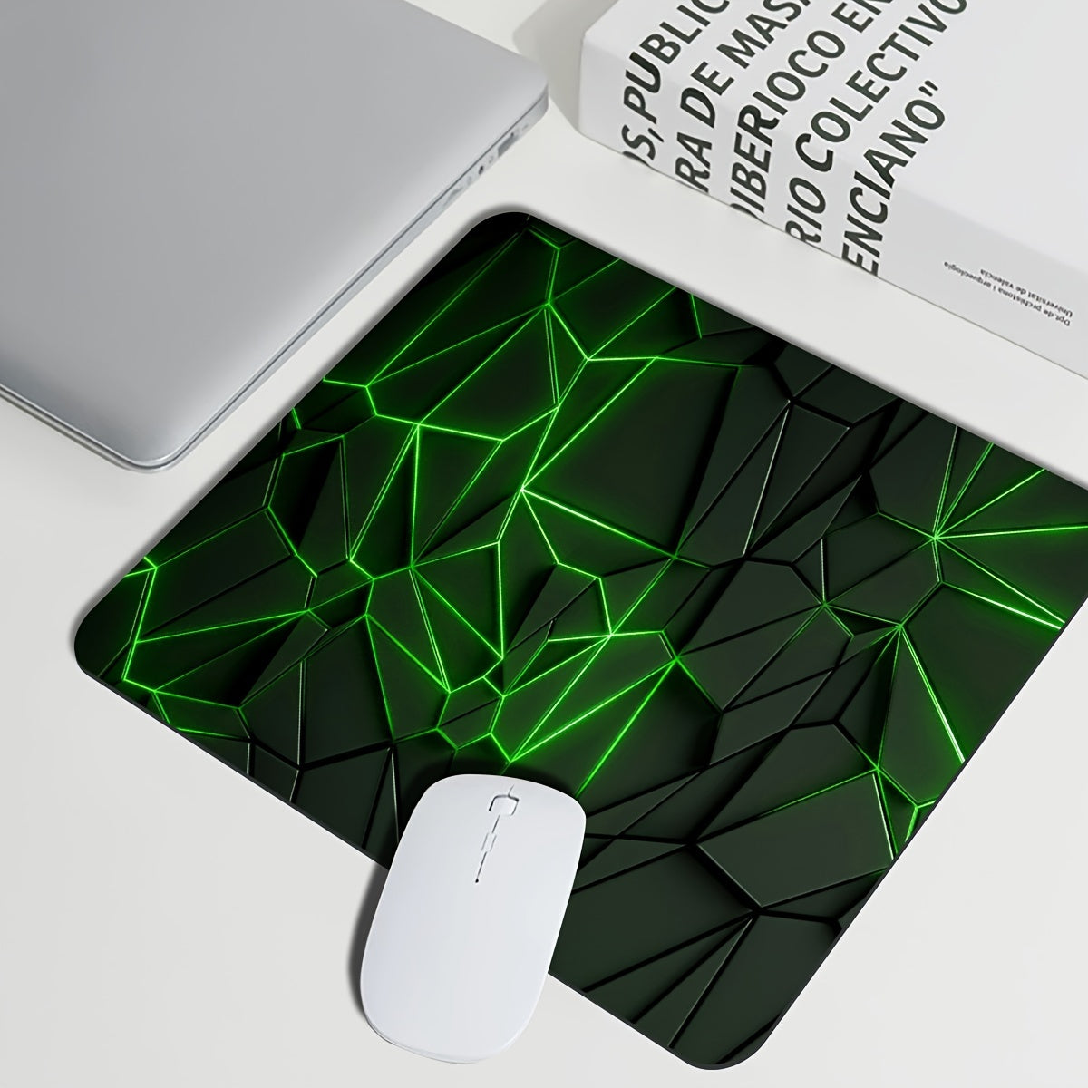 Durable, large, stylish geometric mouse pad for computers and laptops - waterproof, non-slip, perfect for gamers or office use.