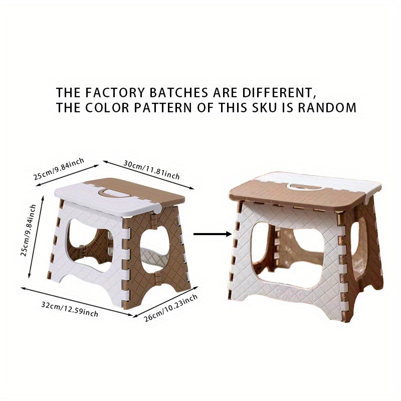 Утолщенный пластиковый складной табурет с 1 частью, портативный мини-уличный стул-скамейка