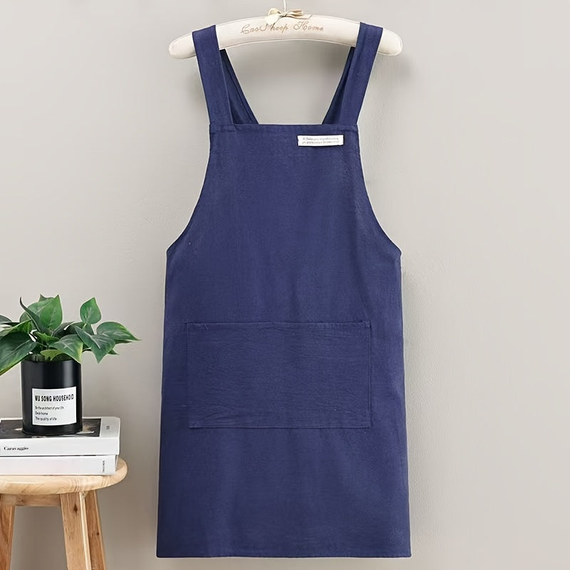 Unisex canvas apron without tie straps, suitable for various activities - 100% woven canvas, 175gsm