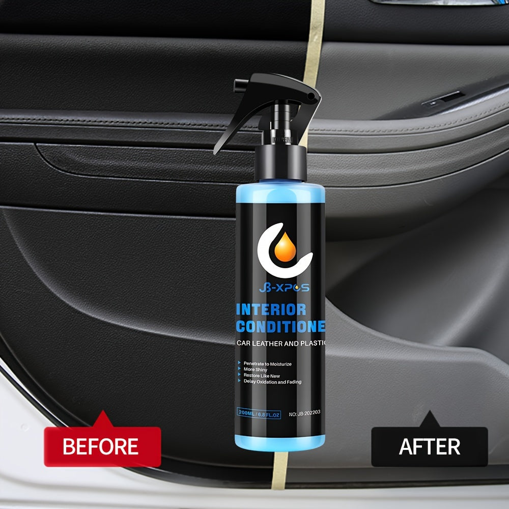 1pc JB-XPCS Car Interior Coating for plastic & faux leather restoration, delays oxidation and fading, with upholstery care.