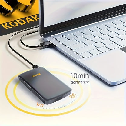 Kodak Portable External Hard Drive P150 - 500GB USB 3.0 for fast, stable backups and storage. Durable build with secure backup option.