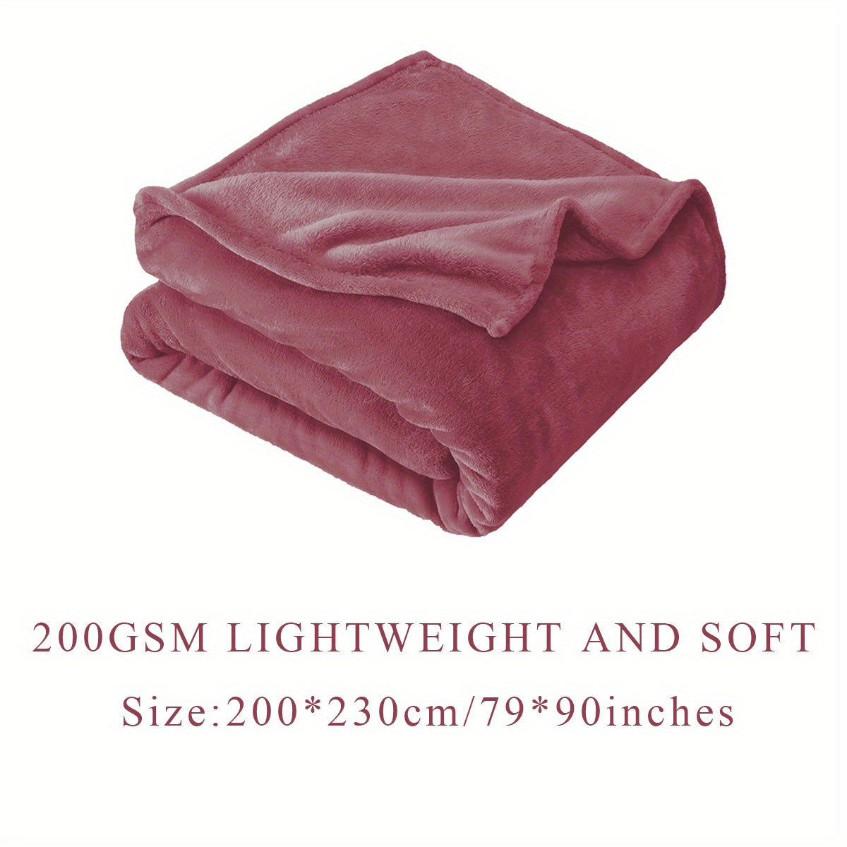 Solid Flannel Blanket, 200G, 1 piece