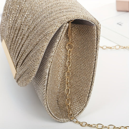 Sparkly envelope clutch bag for weddings and special events.