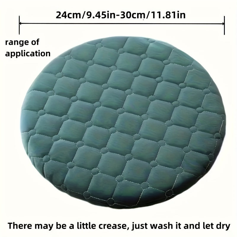 Modern quilted chair cushion with drawstring closure, hand washable, designed for all seasons comfort, suitable for home, bedroom, living room, dorm.