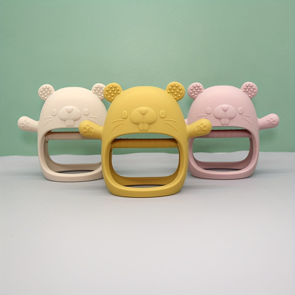 Baby Silicone Teether Groundhog Shape - Perfect for Thanksgiving or Christmas Gift