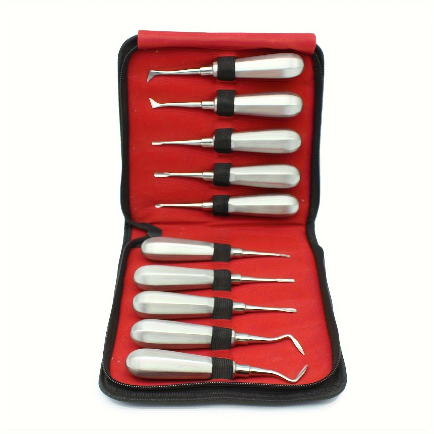 Tooth Extraction Set with 10pcs including Root Tip and Nail Stabilizers.