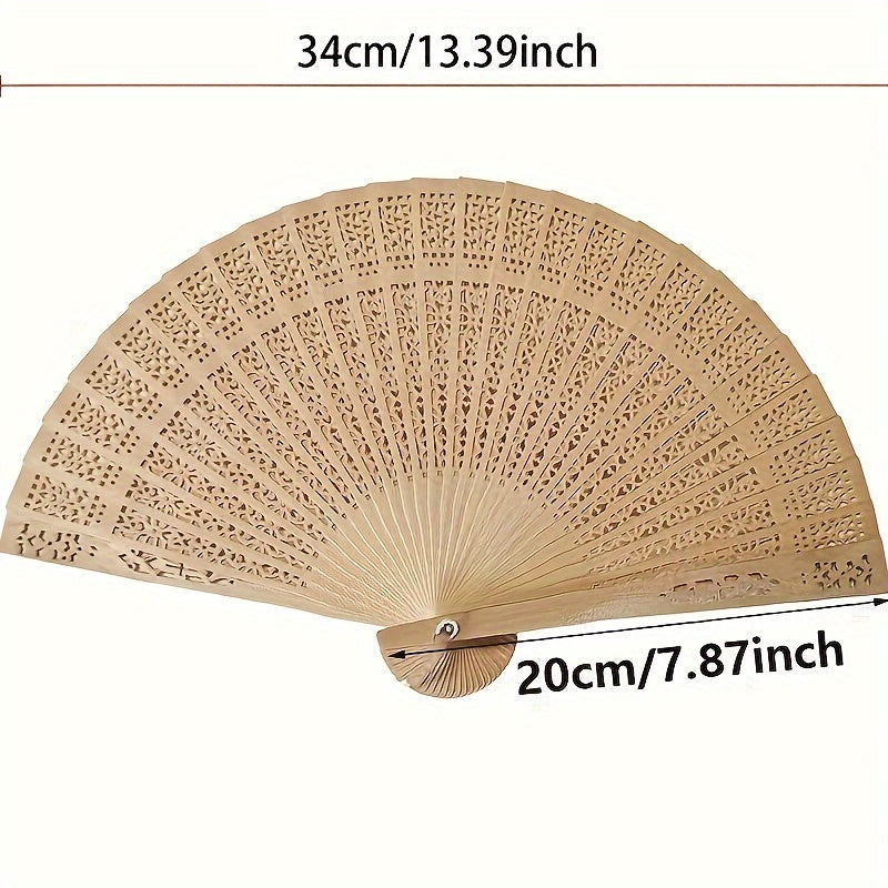 Wedding Fans Set of 10/20/30 Portable Chinese Sandalwood Fans, Perfect Wedding Gifts for Guests, Beautiful Birthday Party Decorative Painted Fans, Lovely Addition to Home Decor