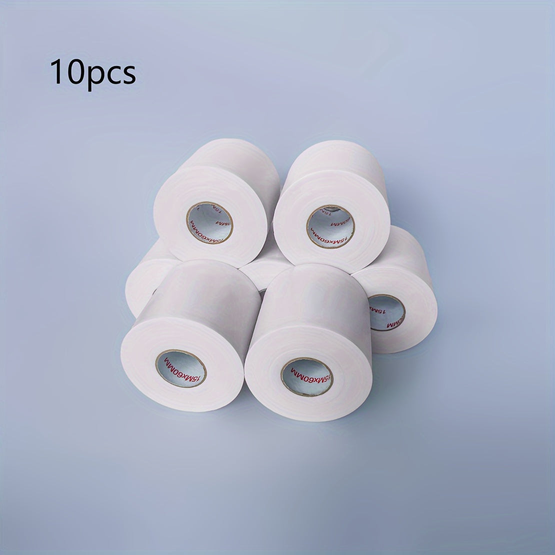 A pack of 10 PVC air conditioning wrapping tapes, each tape measuring 2.36 inches by 590.55 inches and 0.2mm thick. Suitable for heating and cooling parts, providing insulation, protection, and enhancing aesthetics without the need for power.