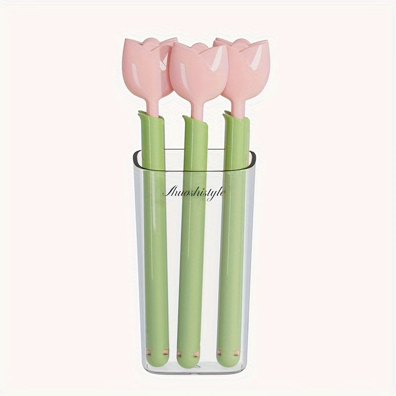 Set of 5 Tulip-Shaped Food Bag Clips with Storage Box - Keep Snacks Fresh and Moisture-Proof in the Kitchen