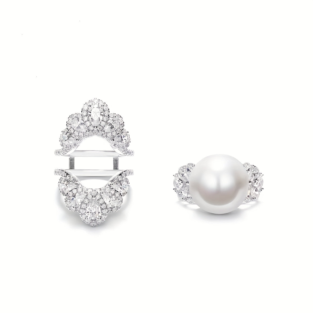 Luxurious 925 Silver Dual-Wear Freshwater Pearl Ring with Natural December Birthstone, Perfect for Everyday or Party Wear