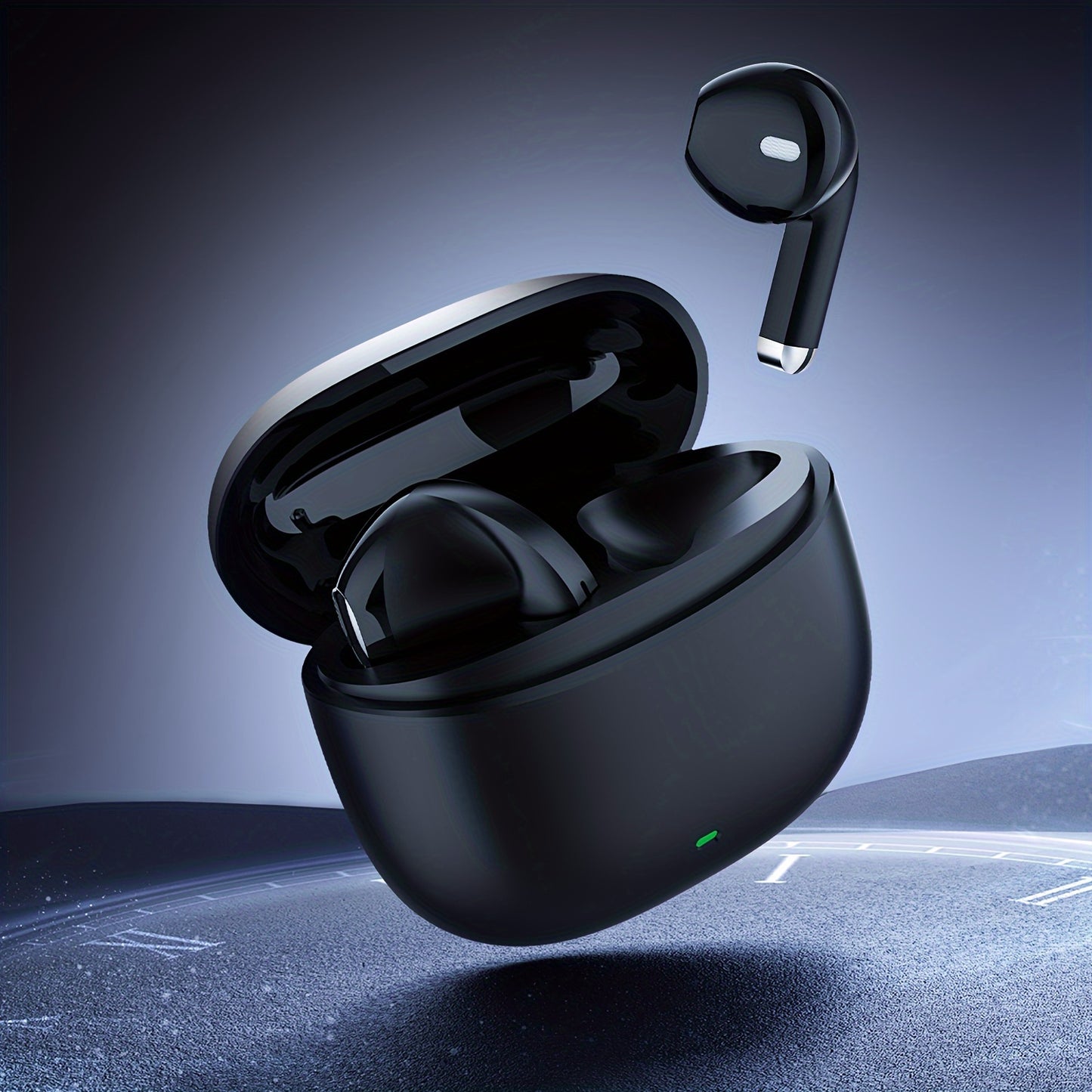 Wireless earphones with dual mic for noise reduction, fast pairing, and long standby time.