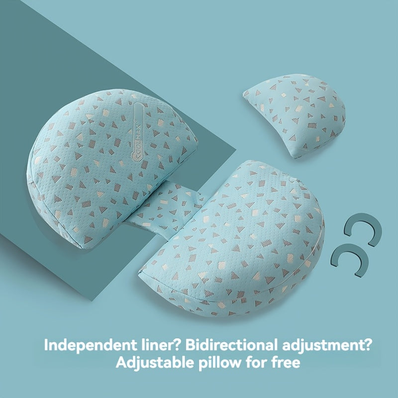 Soft polyester pregnancy pillows come in a convenient 2-pack. These side sleeping pillows are adjustable for multiple positions and come with a detachable cover for easy cleaning. Providing lumbar support for back, hip, and leg relief, they can also be