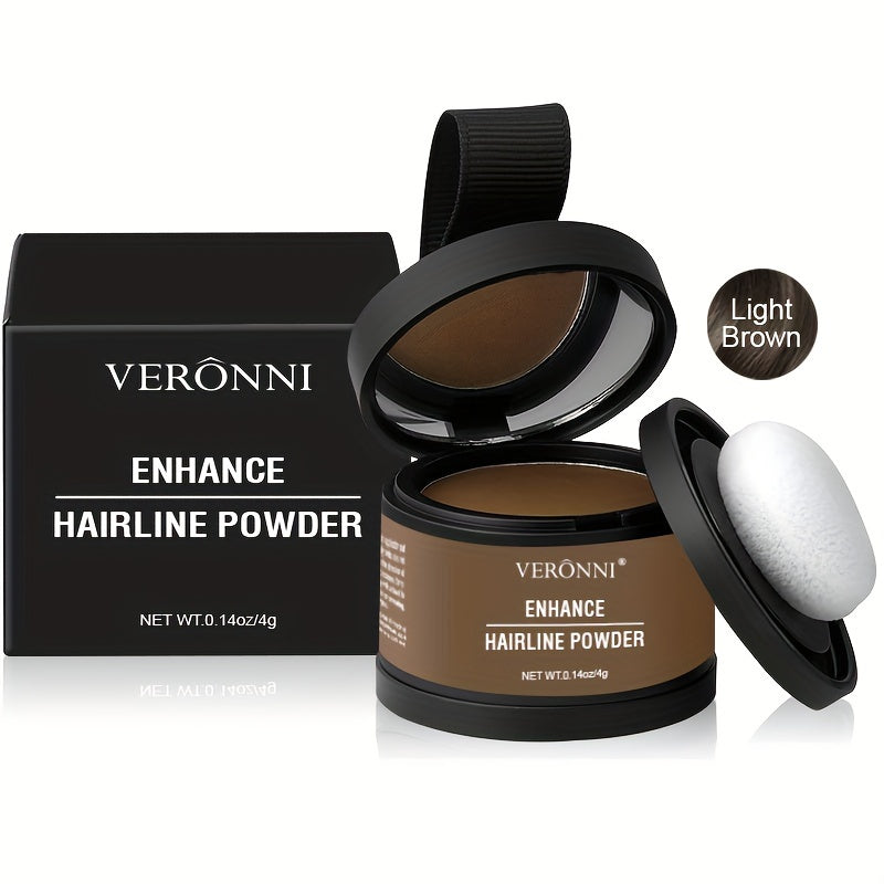 Hairline Shadow Powder with plant squalane instantly conceals hairline and roots, stain-proof and waterproof for a natural look.