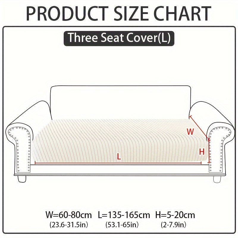 Light gray sofa cover designed to resist cat scratches, suitable for 1-4 seat sofas, made of non-slip, pet-friendly jacquard fabric with ribbed texture, ideal for living room and bedroom decor.