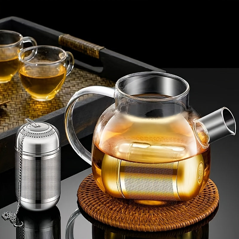 High-Quality Stainless Steel Tea Infuser with Chain Hook & Lid - Fine Mesh Loose Leaf Strainer, Durable and Eco-Friendly Filter for a Flawless Brew