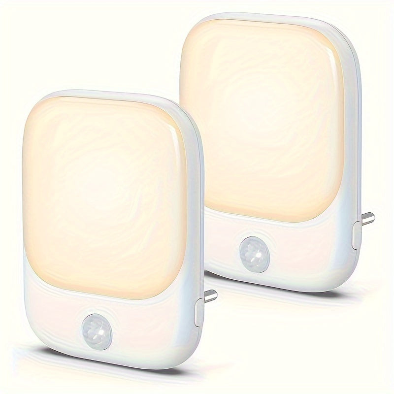 Motion sensor night light with 3 modes, 5 brightness levels, wall-mounted, ideal for kids' room, bedroom, stairway.