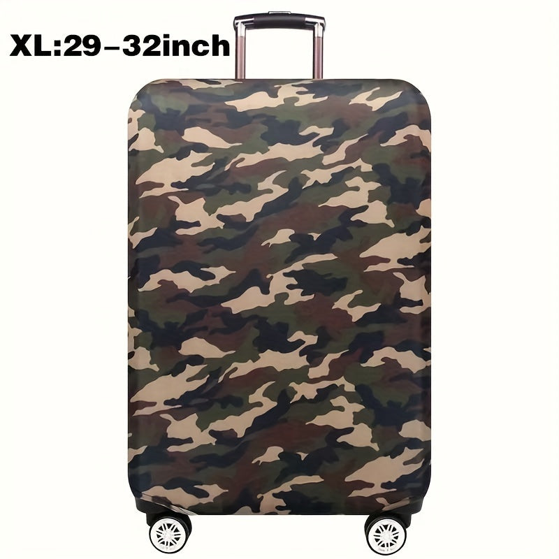 Cartoon patterned elastic luggage cover for travel suitcase or trolley duffle case.