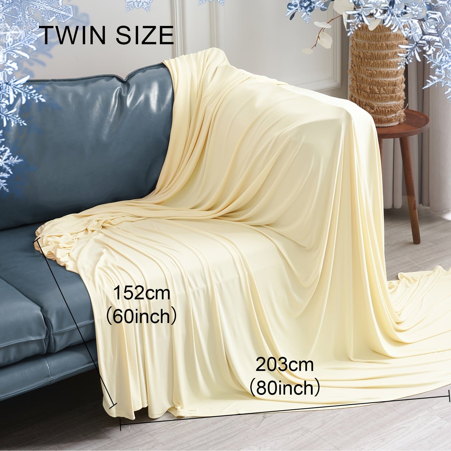 Cooling Blanket with Ultra-Soft Dual-Sided Design - Ideal for Hot Sleepers - Lightweight, Breathable and Durable - Perfect for Home, Office, Travel and Car - Machine Washable - Gray