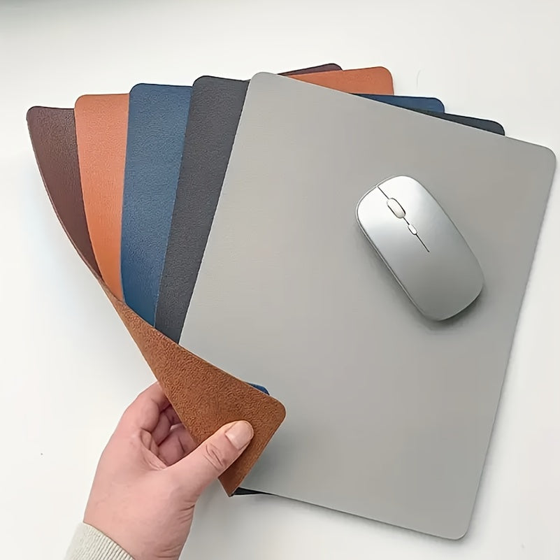 Simple, Fashionable Artificial Leather Mouse Pad for Home Office or Student Use