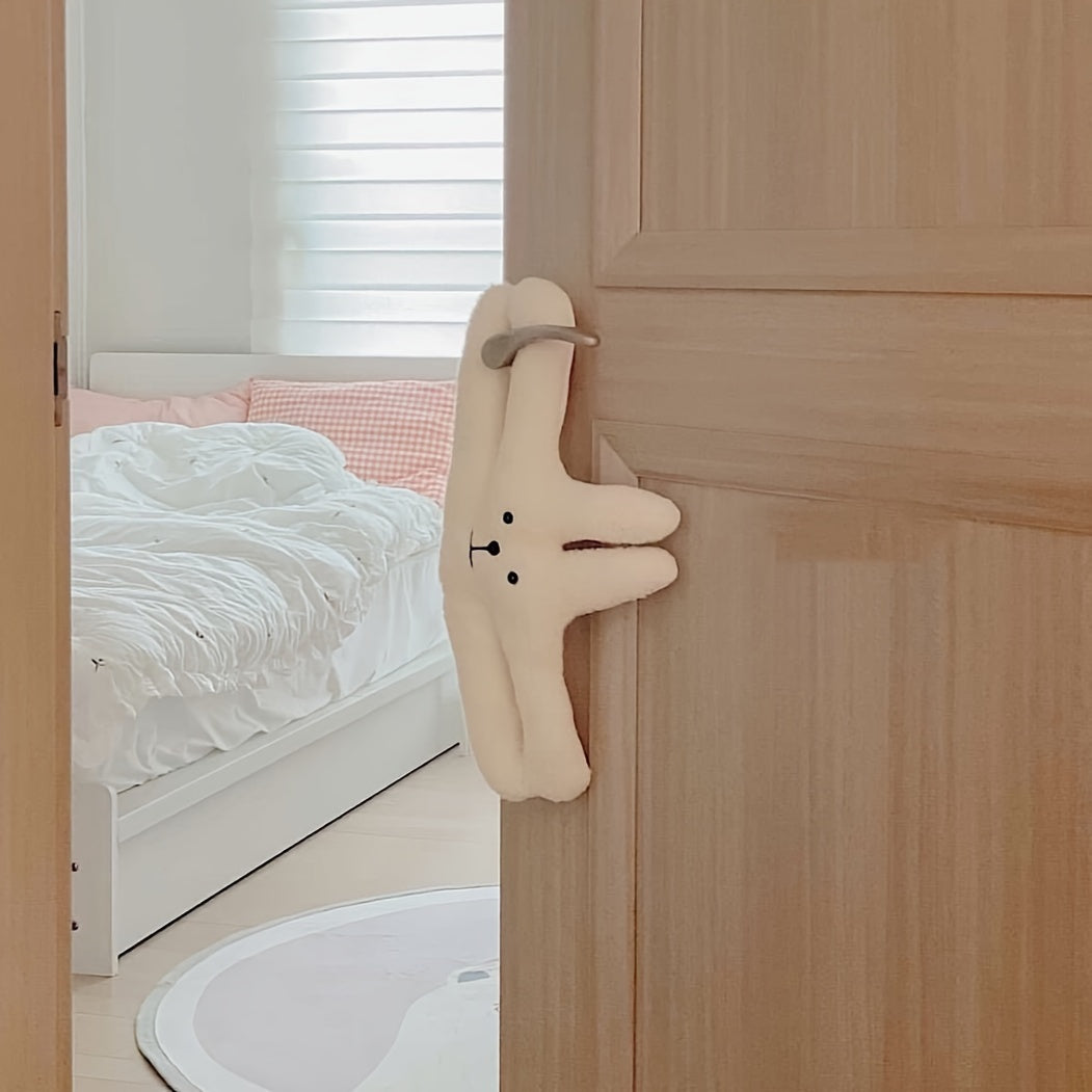 Animal-shaped Cartoon Door Stopper - Safe, Silent, and Windproof Clip for Protection – Light Brown/Ivory - No Latex