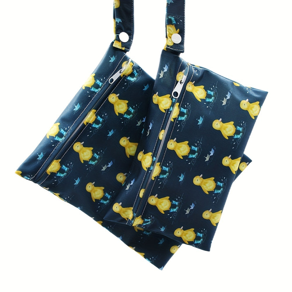 Asenappy Duck Print Diaper Bag Set - 2 Pieces