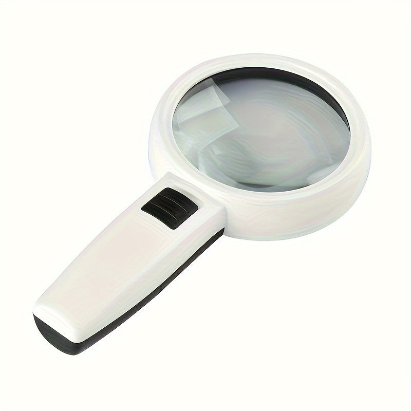 HORN Handheld Magnifying Glass with LED Light - 30X & 45X Dual Lens made of ABS Material for Jewelry, Reading, and Microscope Repair. (Battery not included)