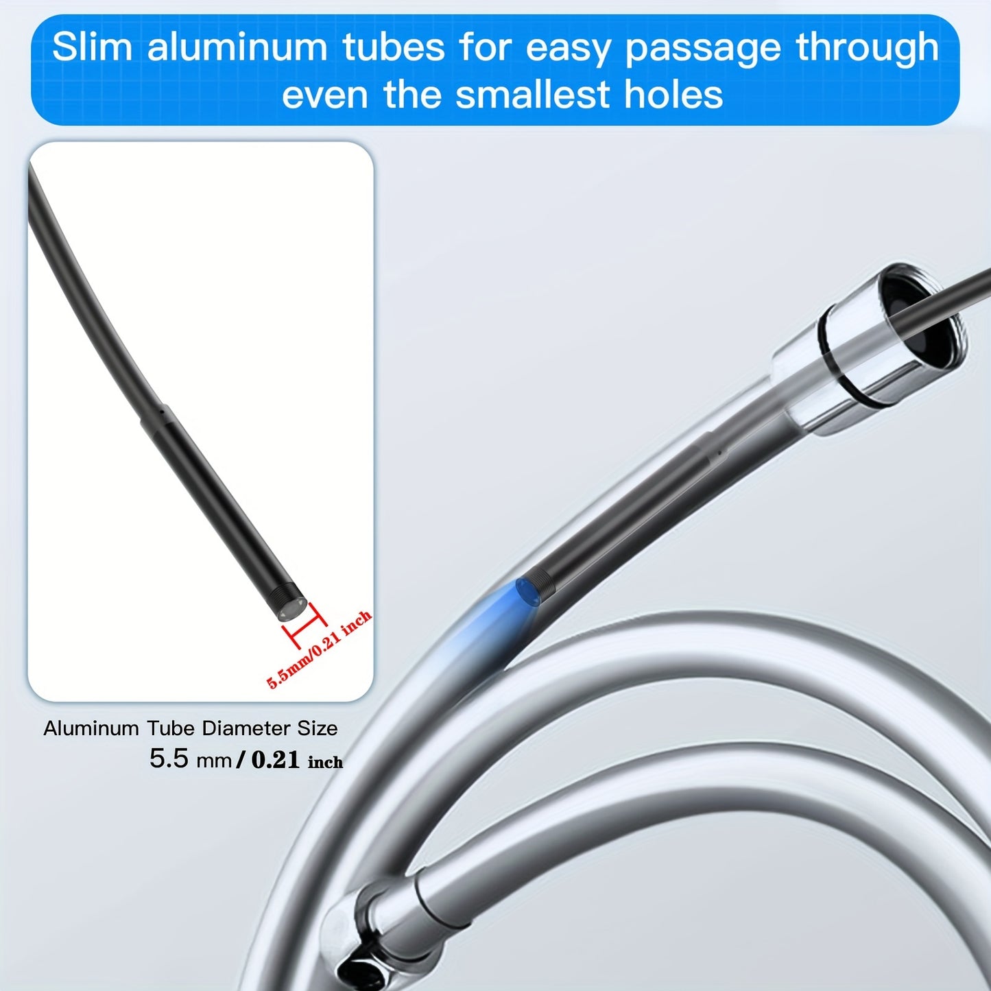 ZOIOT Industrial Endoscope Camera: 5.5mm lens, 1080P HD resolution, bendable probe, USB powered, iOS compatible, high-quality micro camera.