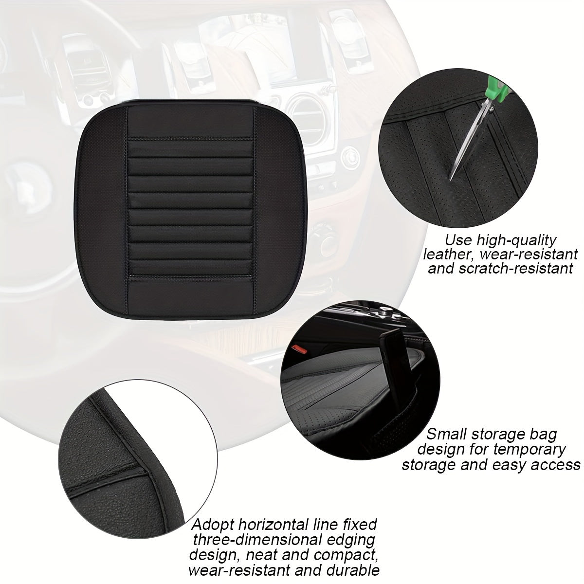 Top Pick: Faux Leather Car Seat Cushion Protector for Breathability and Anti-Slip Safety