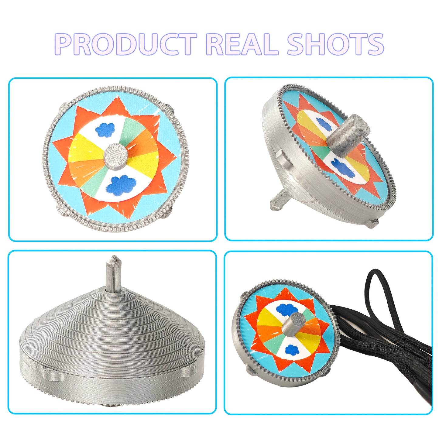 Traditional Korean spinning top game props, ideal for nostalgic retro fun with friends at gatherings.