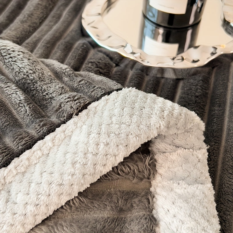 Soft, Warm & Cozy Luxurious Faux Rabbit Fur Throw Blanket for Couch, Bed, Office, and Travel - Perfect All-Season Gift