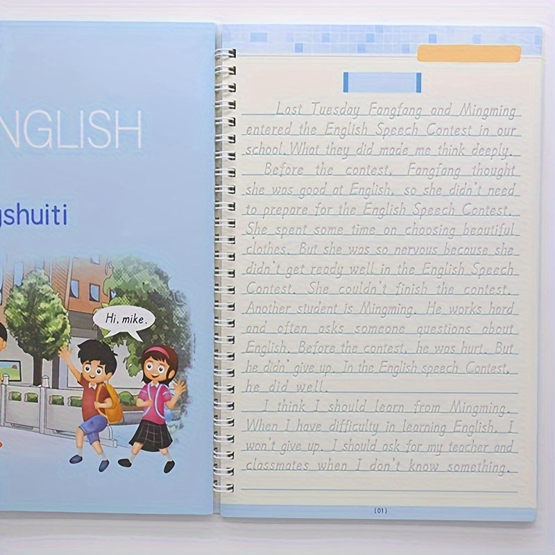 English Handwriting Practice Set with Writing Tools and Reusable Calligraphy Alphabet Book.