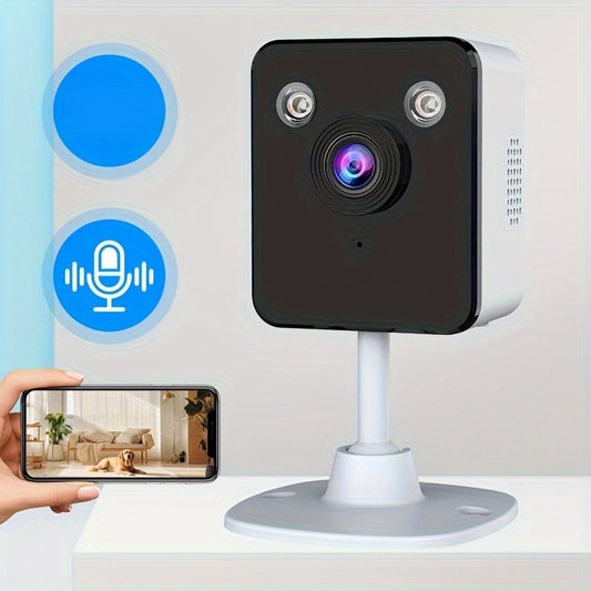 Zhxinsd Indoor Security Camera - 1080P HD with Motion Detection, Smart Night Vision, Two-Way Audio, and WiFi Connectivity for Home Safety Monitoring.