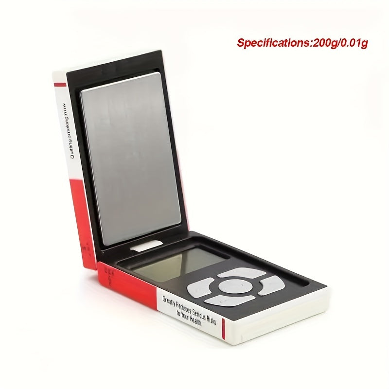 200g capacity portable scale with digital display, backlight, and unit conversion. Ideal for jewelry and office use. Operated by batteries (not included).