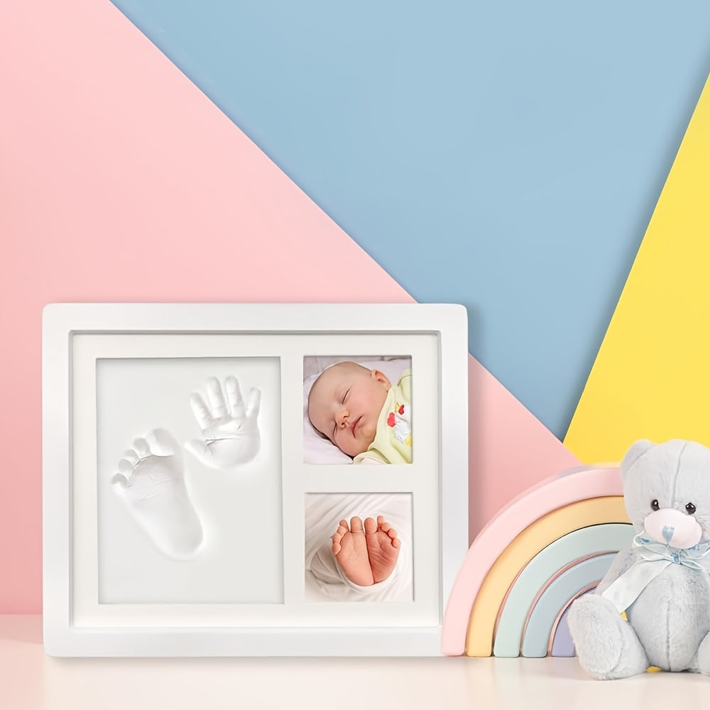 Wooden Single Photo Holder - Frame for Cherished Hand & Footprints, Perfect for Preserving First Memories